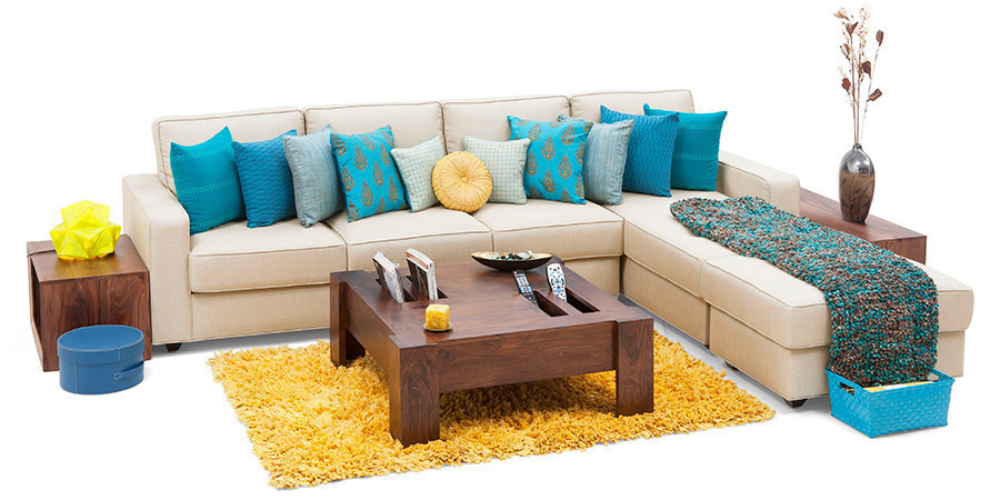 Fleming Sofa L Shape(Cream)